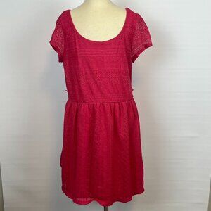 Lily Rose Pink Mini Dress ((size Large))